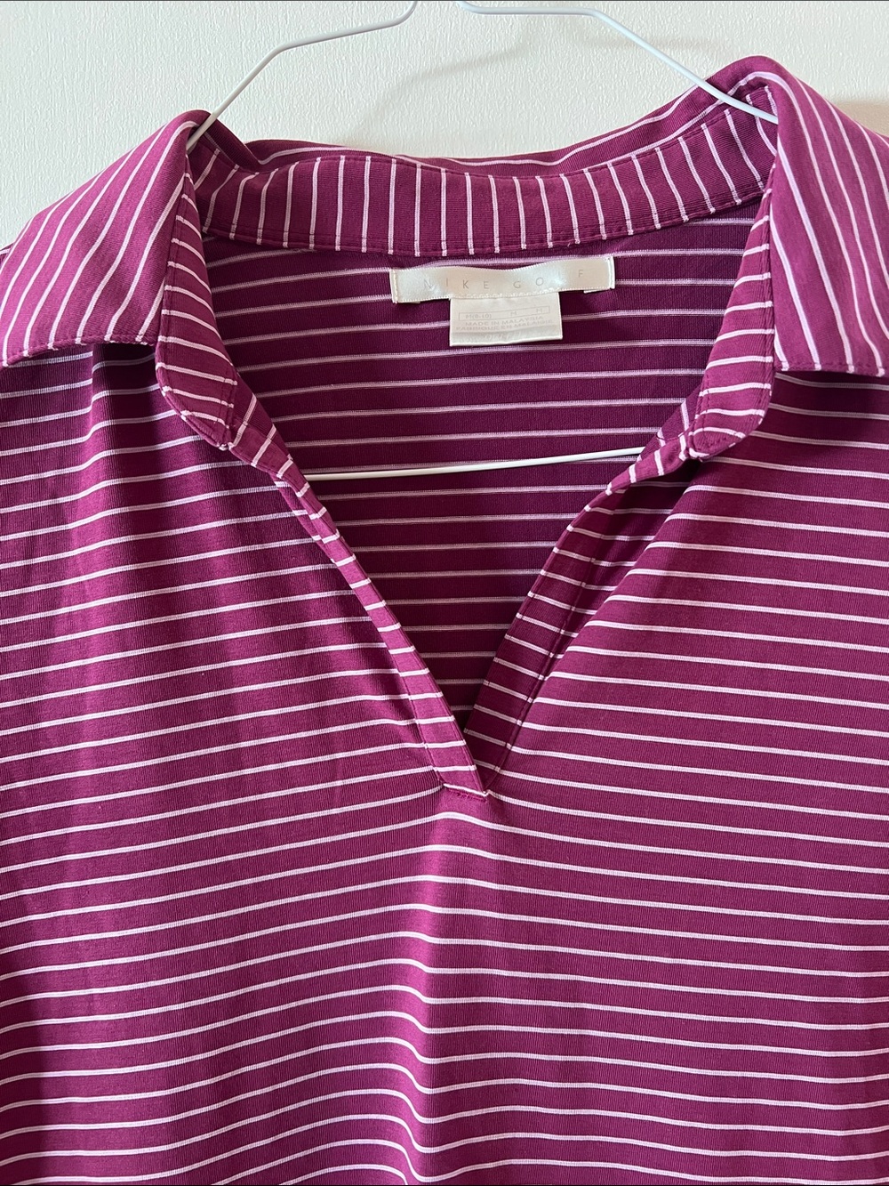 Nike Golf Women’s Polo Purple Striped - Picture 3 of 10